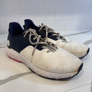 G/FORE Mens MG4+ Golf Shoes White Navy G4MS22EF31 Spikeless Size 10